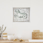 Kaart van de constellaties Bord XXIII Poster (Keuken)