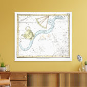 Kaart van de constellaties Bord XXVI Canvas Afdruk (Insitu (Woonkamer))