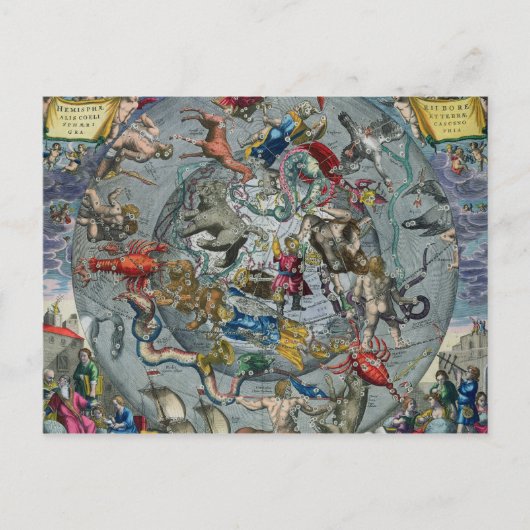 Kaart van de Constellaties van het Noorden (Voorkant)