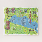 Kaart van de Cooperstown Puzzle Legpuzzel (Horizontaal)