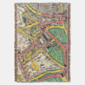 Kaart van de Coronation Route, Londen, Engeland Deken (Voorkant Verticaal)