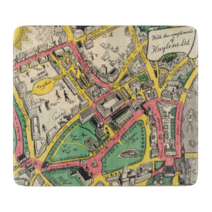 Kaart van de Coronation Route, Londen, Engeland Snijplank