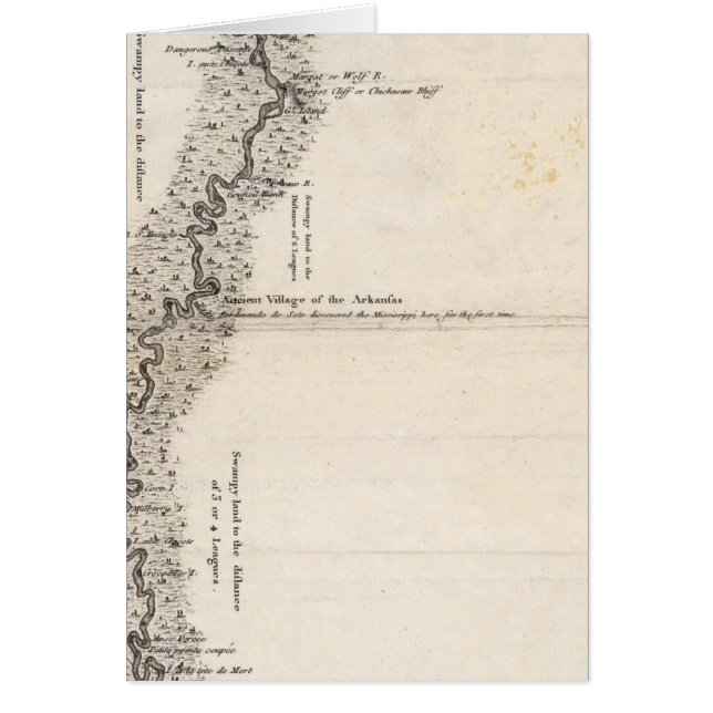 Kaart van de cursus van de Mississippi 2 (Voorkant)