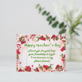 Kaart van de Dag van de Leraar (Staand voorkant)