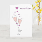 Kaart van de de champagnetoost van gelukwensen de (Gele Bloem)