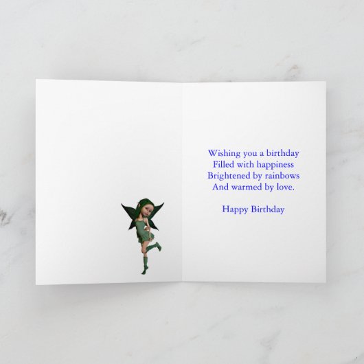 Kaart van de de feeën de 8ste verjaardag van de (Binnen)