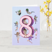 Kaart van de de feeën de 8ste verjaardag van de (Gele Bloem)