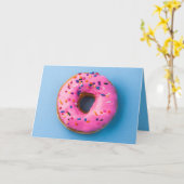 Kaart van de de foto de blauwe en roze moderne (Gele Bloem)