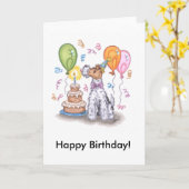 Kaart van de de fox-terrier de Gelukkige (Gele Bloem)