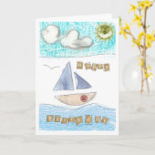 Kaart van de de kust de gelukkige verjaardag van (Gele Bloem)