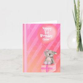 Kaart van de de meisjes 1st verjaardag van de