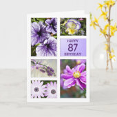 Kaart van de de tinten de bloemen 87ste verjaardag (Gele Bloem)