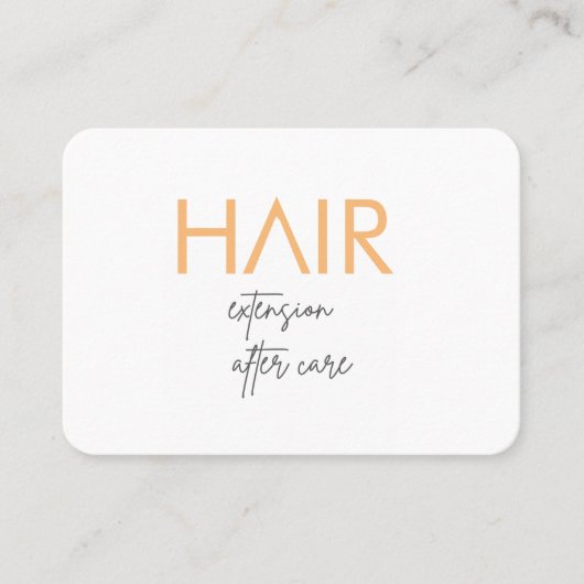 Kaart VAN DE DE UITBREIDING VAN HAAR ZORG (oranje) Visitekaartje (Voorkant)