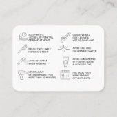 Kaart VAN DE DE UITBREIDING VAN HAAR ZORG (oranje) Visitekaartje (Achterkant)