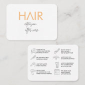 Kaart VAN DE DE UITBREIDING VAN HAAR ZORG (oranje) Visitekaartje (Voorkant / Achterkant)