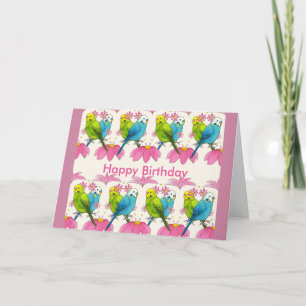 Kaart van de de vogel de Gelukkige Verjaardag van