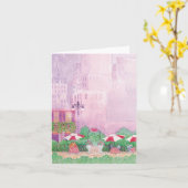 kaart van de de waterverf de lege nota van de (Gele Bloem)