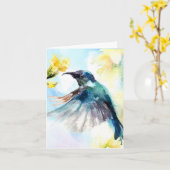 Kaart van de de waterverf de lege nota van de (Gele Bloem)