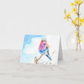 Kaart van de de waterverf de lege nota van de (Gele Bloem)