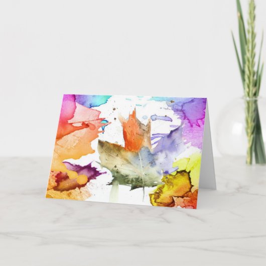 Kaart van de de waterverf de lege nota van het (Voorkant)