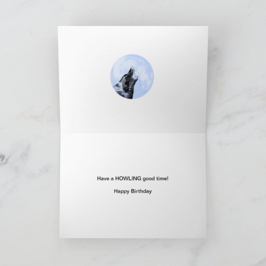 Kaart van de de wolfs de huilende Verjaardag van (Binnen)