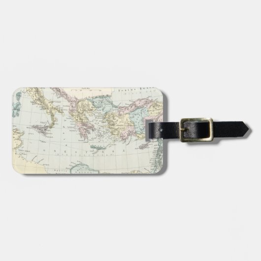 Kaart van de dienstreis van Apostle Paul Bagagelabel (Voorkant horizontaal)