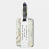 Kaart van de dienstreis van Apostle Paul Bagagelabel (Achterkant verticaal)