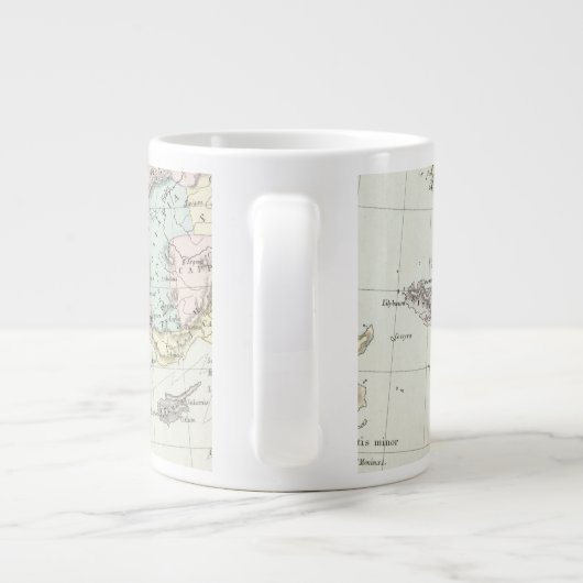 Kaart van de dienstreis van Apostle Paul Grote Koffiekop (Achterkant)