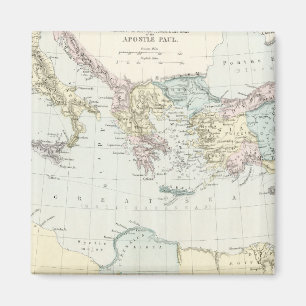 Kaart van de dienstreis van Apostle Paul Magneet