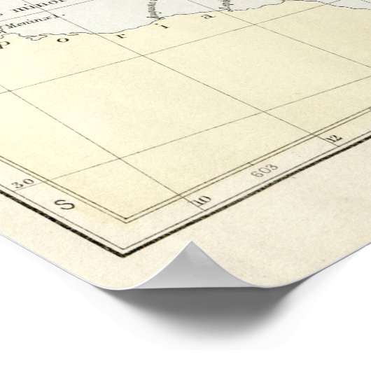 Kaart van de dienstreis van Apostle Paul Poster (Hoek)