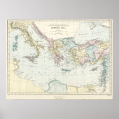 Kaart van de dienstreis van Apostle Paul Poster (Voorkant)