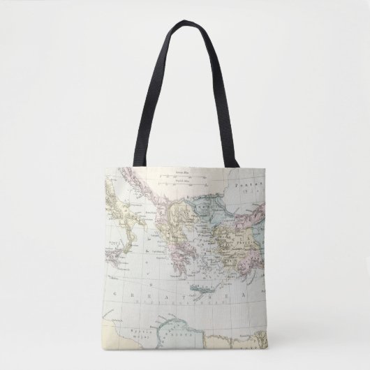 Kaart van de dienstreis van Apostle Paul Tote Bag (Voorkant)