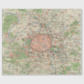  kaart van de directe omgeving van Parijs (1870) Cadeaupapier (Vlak)