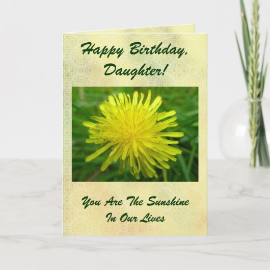 Kaart van de Dochter van de Verjaardag van de (Voorkant)