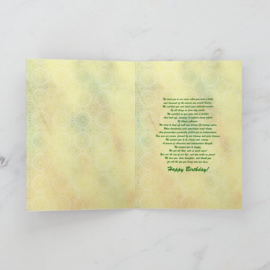 Kaart van de Dochter van de Verjaardag van de (Binnen)