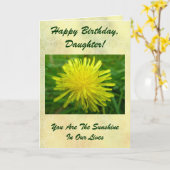 Kaart van de Dochter van de Verjaardag van de (Gele Bloem)