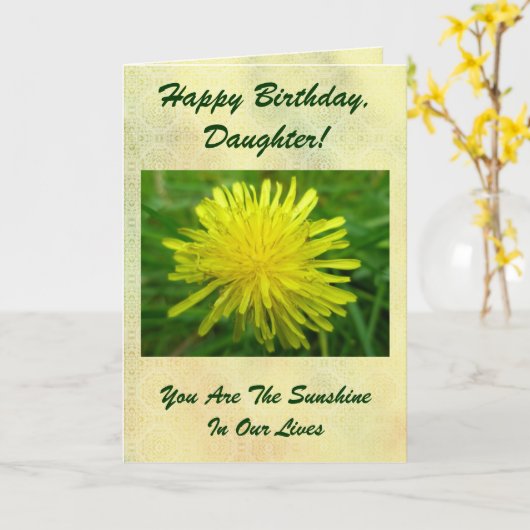 Kaart van de Dochter van de Verjaardag van de (Gele Bloem)