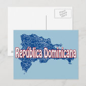 kaart van de Dominicaanse Republiek (Voorkant / Achterkant)