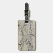  kaart van de Dominicaanse Republiek (1750) Bagagelabel (Voorkant verticaal)