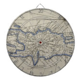  kaart van de Dominicaanse Republiek (1750) Dartbord (Voorkant)