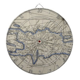 kaart van de Dominicaanse Republiek (1750) Dartbord