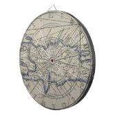 kaart van de Dominicaanse Republiek (1750) Dartbord (Voorkant Rechts)