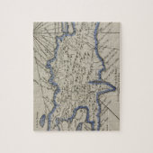  kaart van de Dominicaanse Republiek (1750) Legpuzzel (Verticaal)