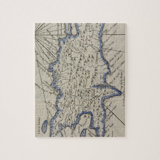  kaart van de Dominicaanse Republiek (1750) Legpuzzel (Verticaal)