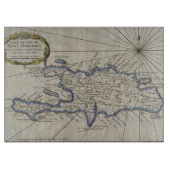  kaart van de Dominicaanse Republiek (1750) Snijplank (Voorkant)