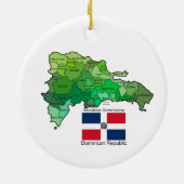 Kaart van de Dominicaanse Republiek Keramisch Ornament (Achterkant)