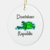Kaart van de Dominicaanse Republiek Keramisch Ornament (Links)