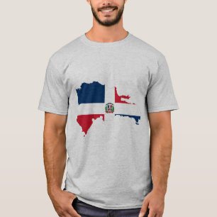 Kaart van de Dominicaanse Republiek T-shirt