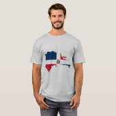 Kaart van de Dominicaanse Republiek T-shirt (Voorkant volledig)