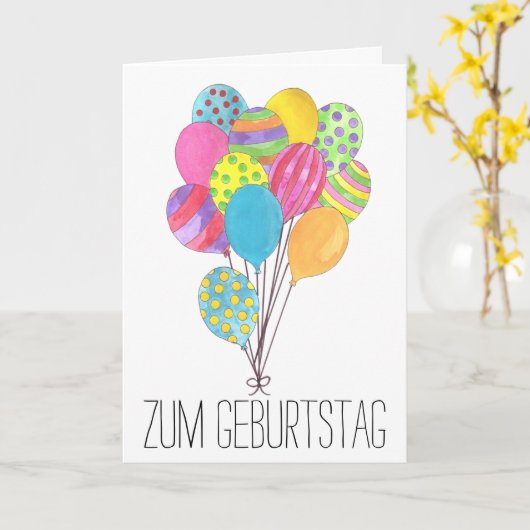 Kaart van de Duitse Birthday (Gele Bloem)